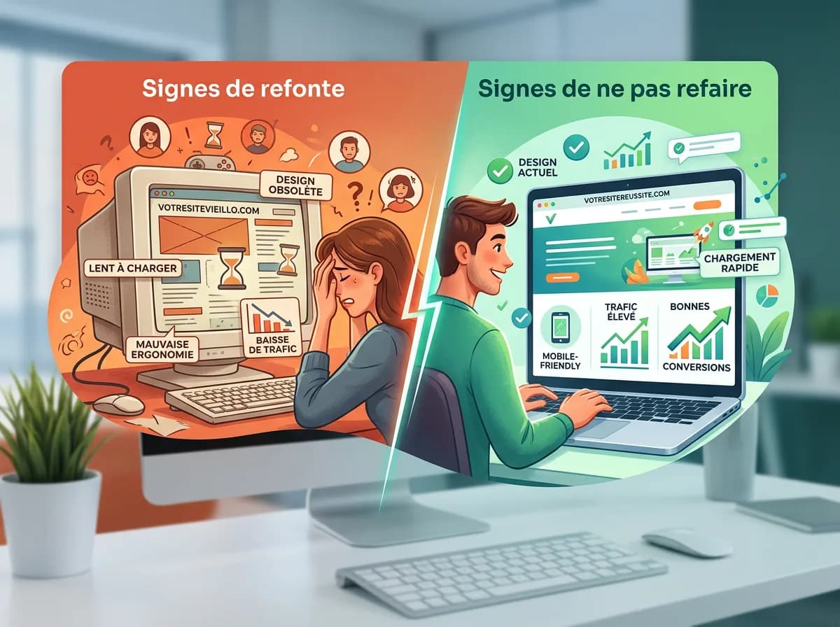 Refonte d'un site web : avant et après