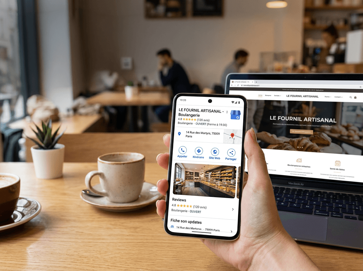 Fiche Google Business locale sur la carte des résultats