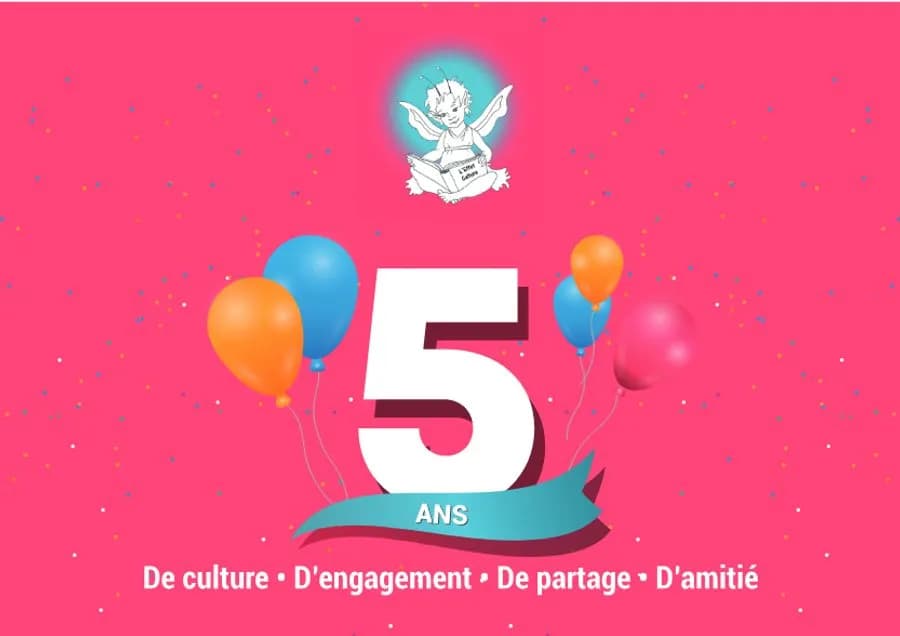 Couverture de l'invitation au cinquième anniversaire de L'Effet Culture