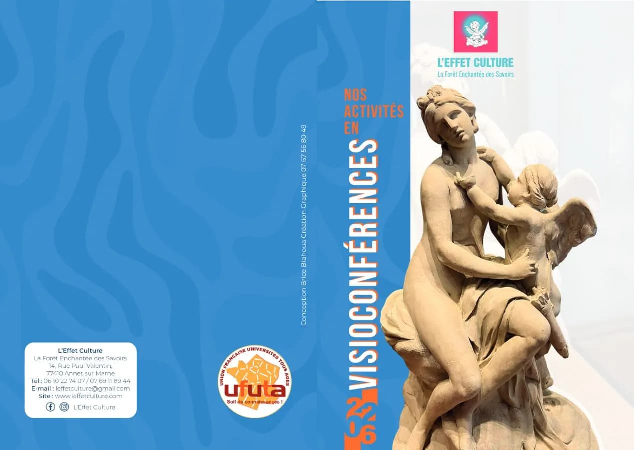 Couverture et quatrième de couverture du livret des visioconférences 2026 de L'Effet Culture